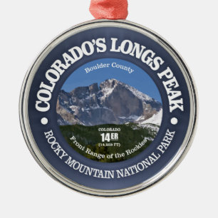Longs Peak Metal Ornament