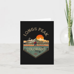 Longs Peak Retro Vintage Hiking Apparel Longs Peak Card
