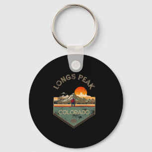 Longs Peak Retro Vintage Hiking Apparel Longs Peak Key Ring