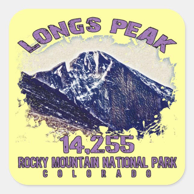 Longs Peak Square Sticker (Front)