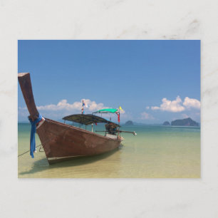 Longtail boat postcard