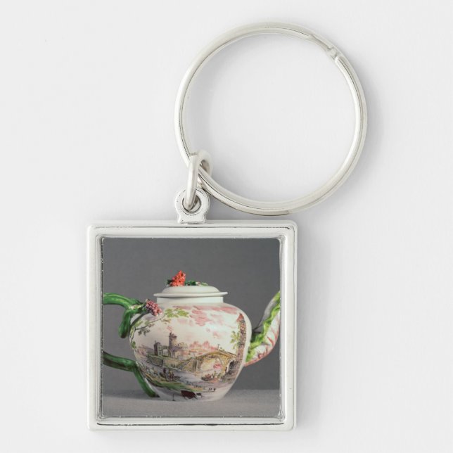 Longton Hall teapot, c.1755 Key Ring (Front)