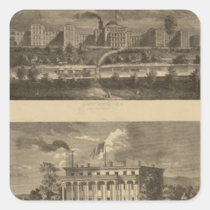 Longview Asylum, Ohio Square Sticker