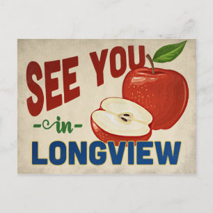 Longview Texas Apple - Vintage Travel Postcard