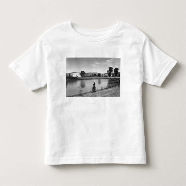 Longview, WA Town View Lake Sacajawea Photograph Toddler T-Shirt (Front)