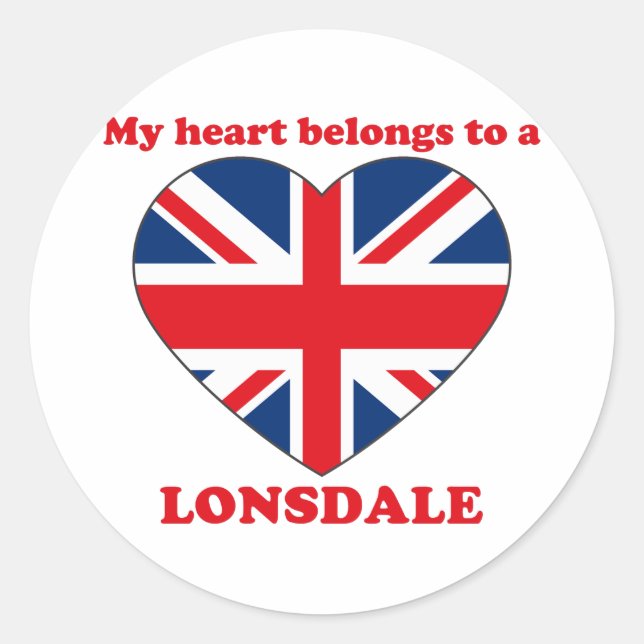Lonsdale Classic Round Sticker (Front)