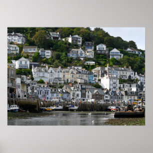 Looe Cornwall Harbour Town Seaside  Poster