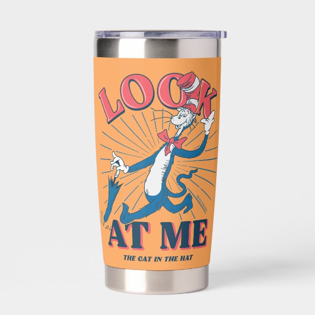 Look At Me Cat In The Hat Insulated Tumbler (Left)
