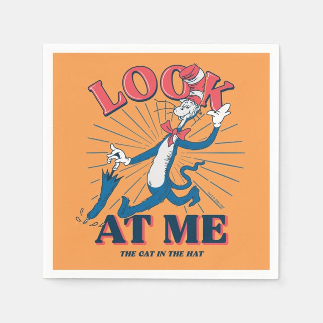 Look At Me Cat In The Hat Napkin (Front)