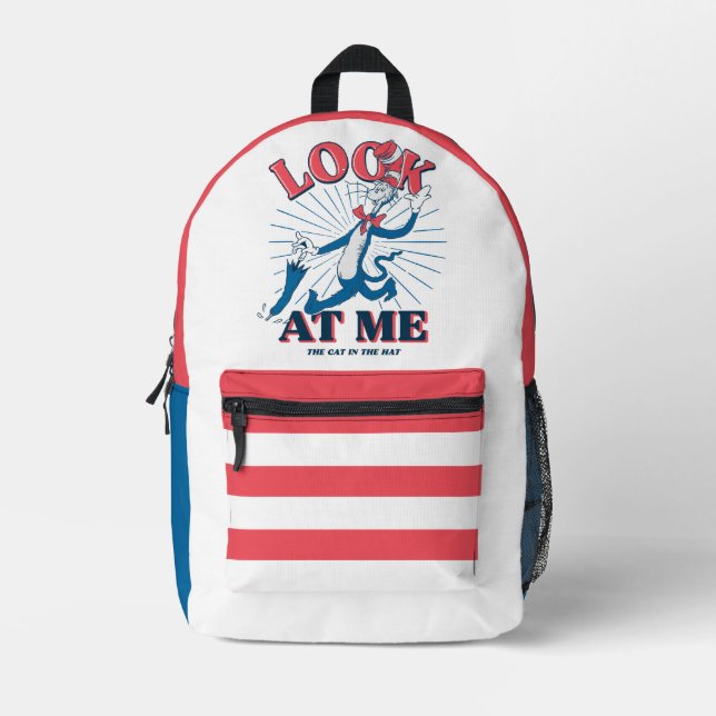 Look At Me Cat In The Hat Printed Backpack (Front)
