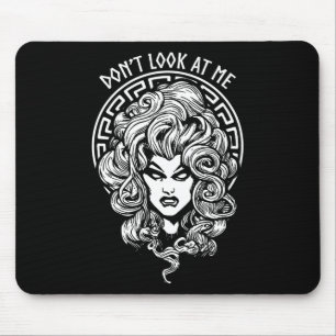 Look At Me Funny Feminist Halloween Goth Medusa Wi Mouse Pad