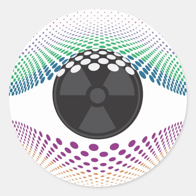 Look at my eyes classic round sticker (Front)