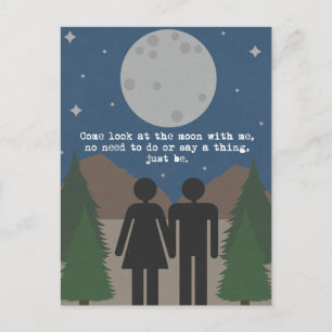 Look at the Moon Postcard