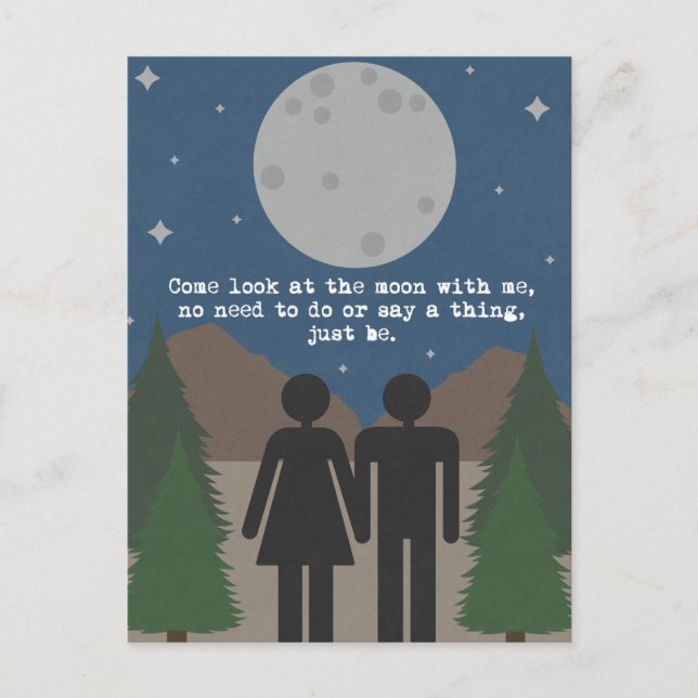 Look at the Moon Postcard (Front)