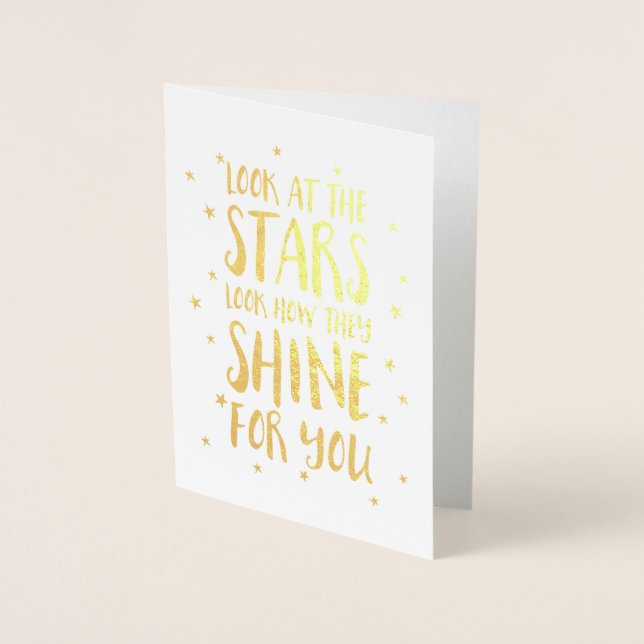 Look at the stars | Gold foil card (Front)