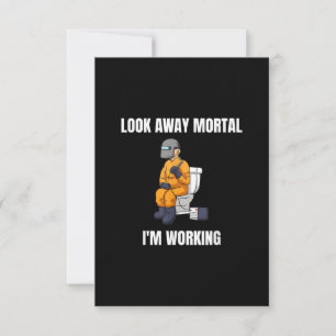 Look Away Mortal Im Working Welding Welder Thank You Card