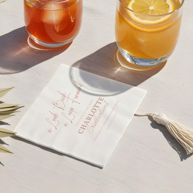 Look Back Leap Forward Elegant Graduation Party Foil Napkins (Look Back Leap Forward Elegant Graduation Party Foil Napkins)