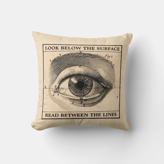 Look Below the Surface Throw Pillow (Front)