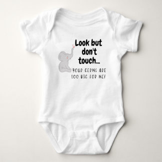 Look But Don't Touch! Cute Elephant Baby Bodysuit