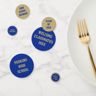 Look!! Class Reunion table confetti
