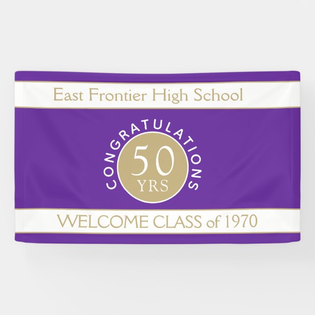 Look! CUSTOM 50 yr reunion banner (Horizontal)