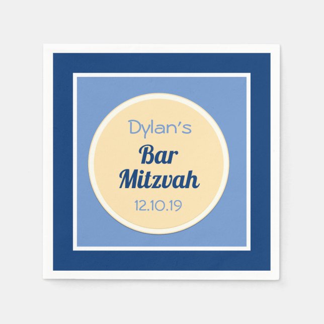 Look! Custom Bar Mitzvah napkins (Front)