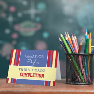 Look! Custom grade completion card!  Card
