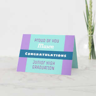 Look! Custom Junior High graduation card! Card