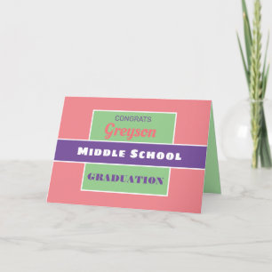 Look! Custom Middle school graduation card! Card