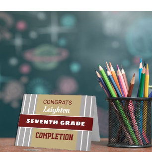 Look! Custom Seventh grade completion card! Card