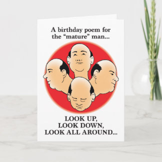 Look Down Humourous Birthday Card
