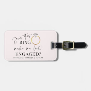 Look Engaged Future Mrs Pretty Blush Pink Ring Luggage Tag