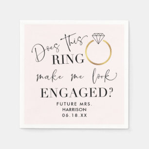 Look Engaged Future Mrs Pretty Blush Pink Ring Napkin