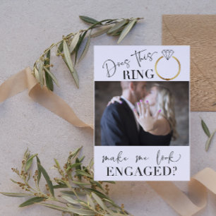 Look Engaged Photo Blush White Engagement Party Invitation