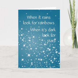 Look for Stars When Dark Inspirational Quote Card