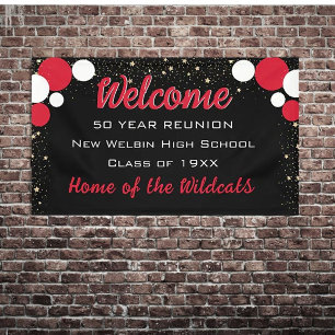 LOOK! Fun Confetti Class Reunion banner