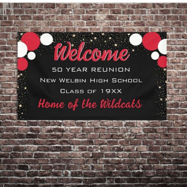 LOOK! Fun Confetti Class Reunion banner (Creator Uploaded)