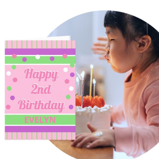 Look! Happy  2nd birthday customized card (Creator Uploaded)