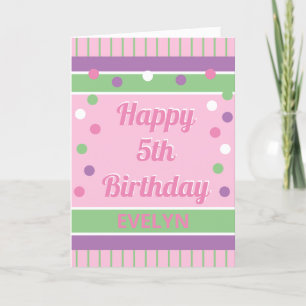 Look! Happy 5th birthday customised card