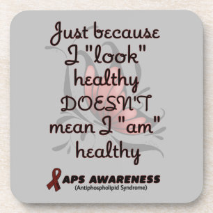 "Look" healthy/Butterfly...APS Beverage Coaster