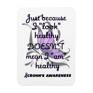 "Look" healthy/Butterfly...Crohn's Magnet