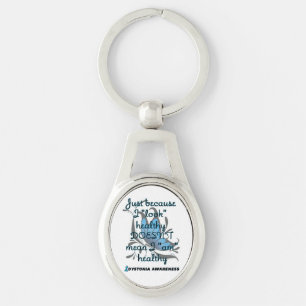 "Look" Healthy/Butterfly...Dystonia Key Ring