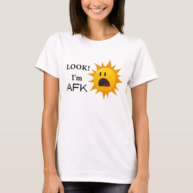"Look! I'm AFK" tee - yellow (Front)