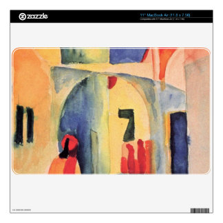 Look in a lane by August Macke Decal For MacBook Air