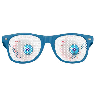 LOOK in the blue eyeball without a blink Retro Sunglasses