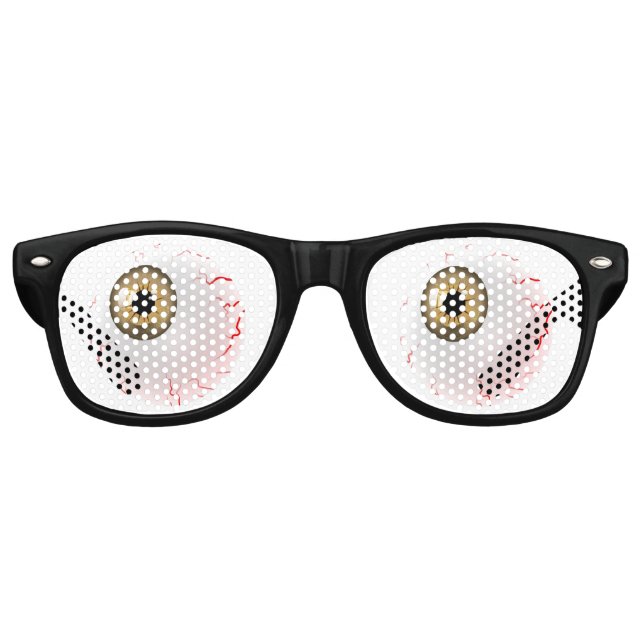 LOOK in the brown eyeball without a blink Retro Sunglasses (Front)