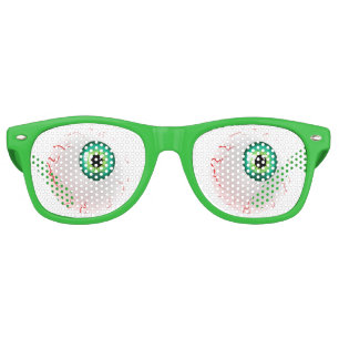 LOOK in the green eyeball without a blink Retro Sunglasses