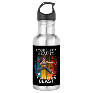 Look Like A Beauty Kick Like A Beast 532 Ml Water Bottle