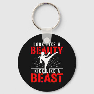 Look Like Beauty Kick Like Beast Kickboxer Athleti Key Ring
