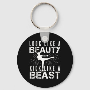 Look Like Beauty Kick Like Beast Kickboxer Athleti Key Ring